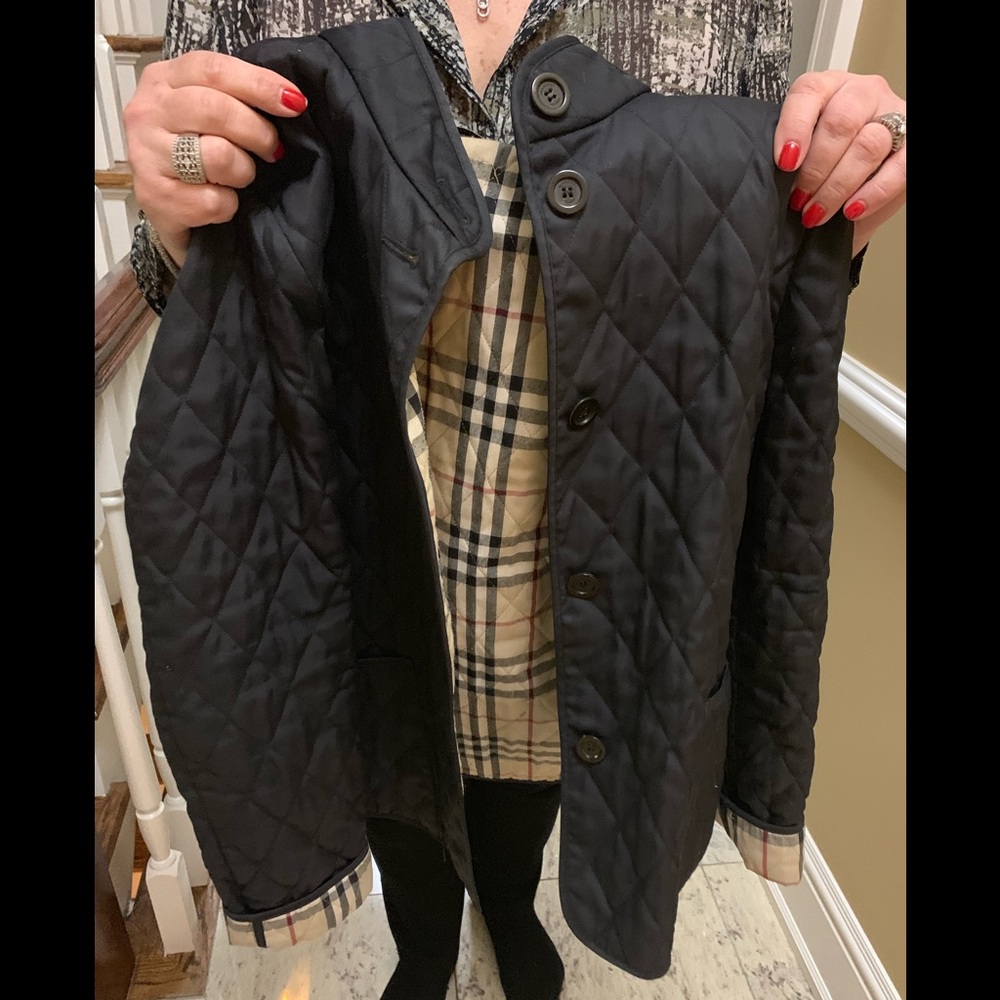 Burberry black classic  jacket. Size adult large.